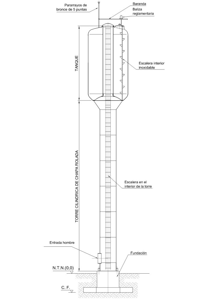Tanque con Torre Cilindrica
